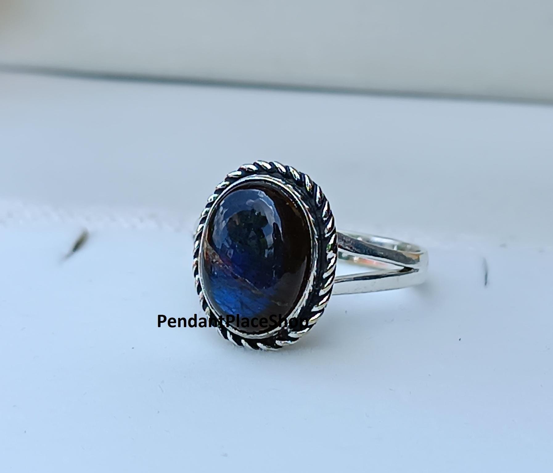 Anello In Argento Con Labradorite Anello In Argento Sterling 925 - Foto 7