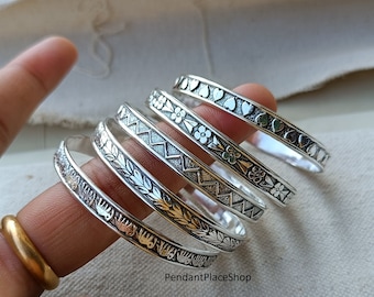 Braccialetti impilabili in argento sterling - Set di 5 braccialetti Semanario
