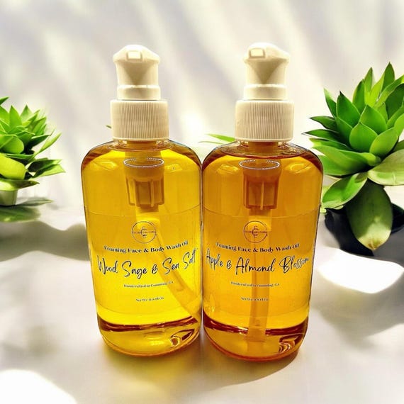 Foaming Face & Body Wash Oil/Shower Oil/Moisturizing/Oil to Foamy Milk Cleanser
