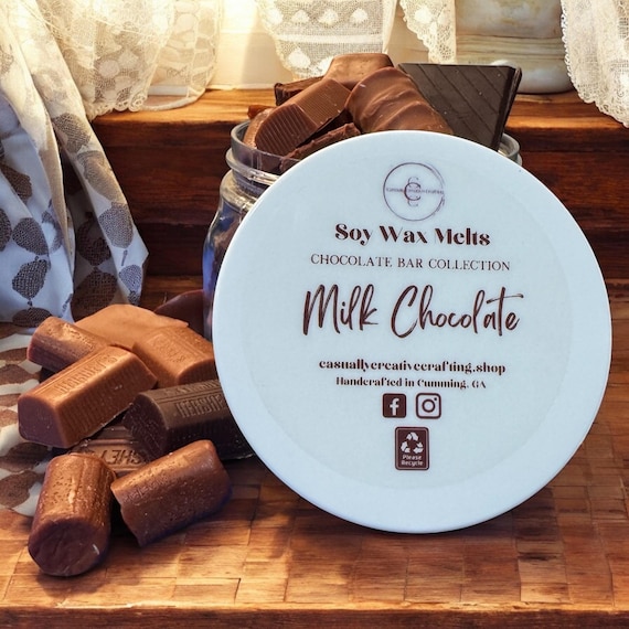 Milk Chocolate Soy Wax Melts: Realistic Chocolate Bar Collection