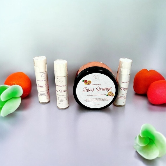 Semi-Solid Lip Scrub/Lip Butter Balm Set