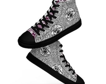 COReLew Women’s high top canvas shoes (White & Black)