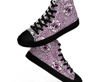 COReLew Women’s high top canvas shoes (Burgundy & White)