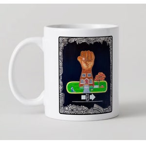 White Flight von CoreLew | Keramiktasse 11 Unzen |Black Geschichte | Kaffee | Schwarze Kunst | Kunstwerk | Kaffee Tasse | Monat der schwarzen Geschichte