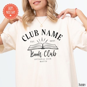 Book Club Personalized Shirt - Custom Book Club Shirt - Bookish Shirt - Book Lovers Gift - Bookworm Shirt - Reading Club Group Shirts