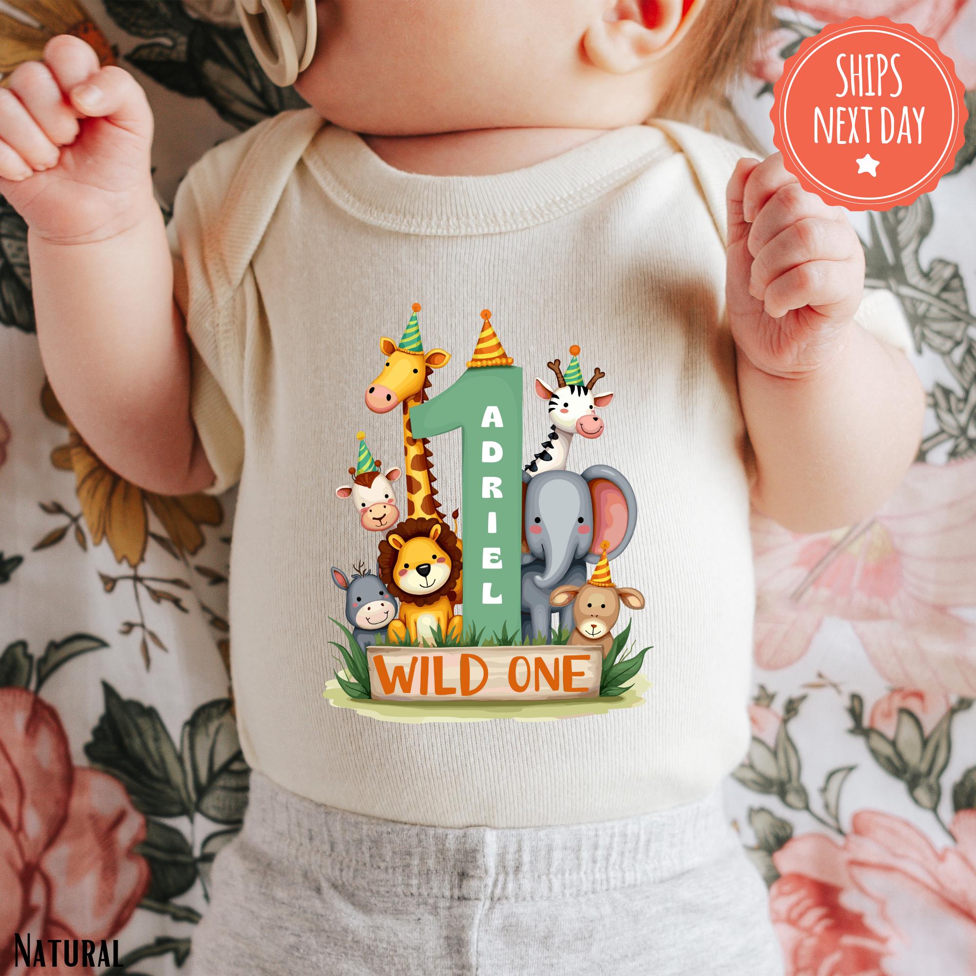 Wild One Safari Birthday Shirt - Custom Animal Theme Birthday - Jungle ...