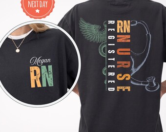 Registered Nurse Shirt, Custom RN TShirt, Nursing Graduation Gift. Healthcare Worker