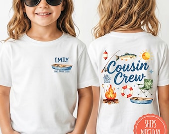 Cousin Crew Matching Shirts, Personalized Family Vacation Tee, Custom Cousin Lake Trip