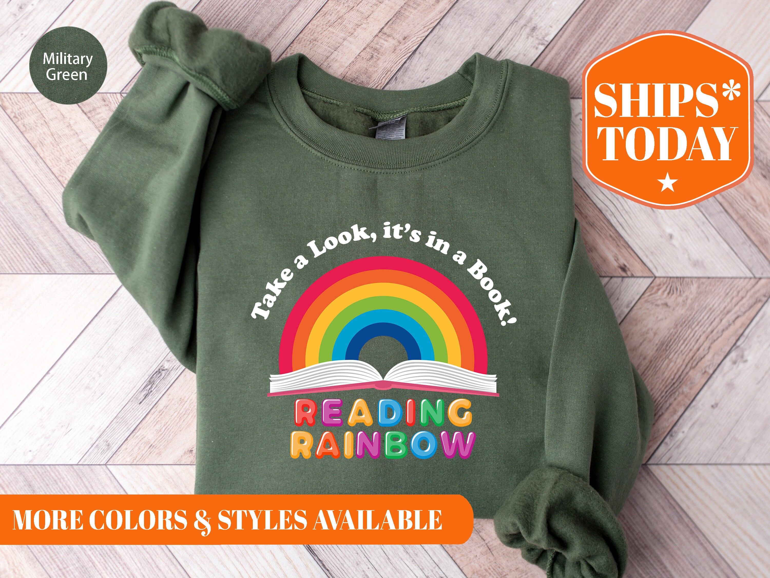 Reading rainbow sweatshirt clearance