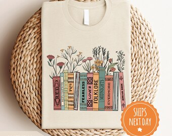 Albums as Books Shirt - Trendy Aesthetic for Book Lovers - Folk Music Shirt - Country Music Shirt - RACK Music Shirt - Albums Tee