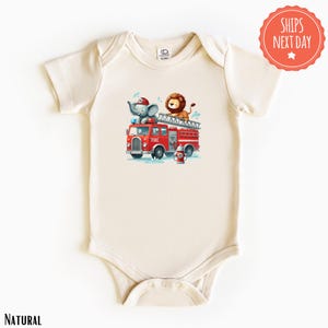 Firefighter Baby Bodysuit - Cute Fire Fighter Baby Gift - Fire Truck Toddler Shirt - Firefighter Kids Shirt - Fire Truck Baby Romper