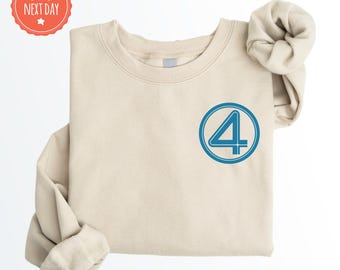 Retro Hero Team Sweatshirt – First Steps-Inspired Super Family – Fire Guy - Rock Friend - Invisible Mom - Stretch Dad Shirt - Fantastic Gift