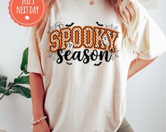 Spooky Season Shirt, Comfort Colors Halloween Tshirt, Ghost Fall Tee
