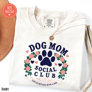 Dog Mom Social Club Shirt - Dog Mom Tshirt - Dog Lover Gift - Fur Mom Tshirt - Gift For Dog Mom - Cute Dog Shirt - Dog Mom Outfit