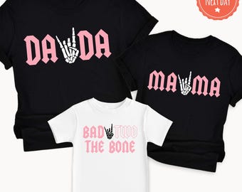 Bad Two The Bone Birthday Shirt - Rock N Roll 2nd Birthday Family Shirts - Two The Bone Birthday Tee - Rock Birthday Tshirt - 2nd Birthday