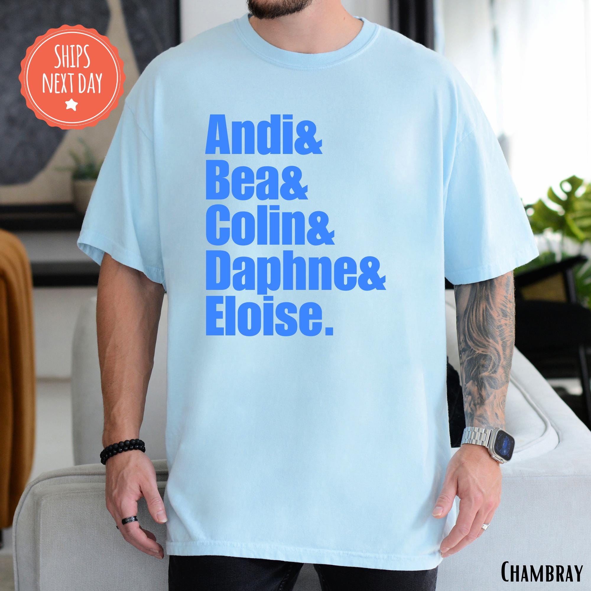 Custom Name List Shirt - Personalised Name List Tshirt - Custom Name ...