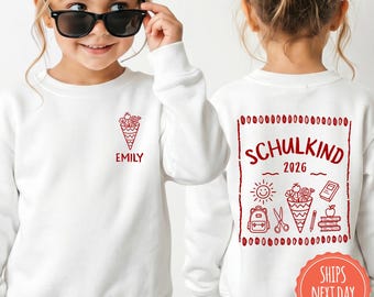 Personalized Schoolchild 2026 Sweatshirt, Custom Name Back to School Crewneck, Gift for Students