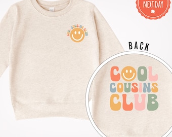 Cool Cousins Club Sweatshirt - Matching Cousin Sweater - Cousin Club Baby Bodysuit - Big Cousin - Baby Cousin Gift - Cousin Crew Crewneck