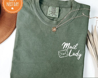 Mail Lady Pocket Shirt - Postal Worker Tee - Mail Worker Shirt - Post Office Worker Shirt - Gift For Postal Worker - Mail Woman Shirt