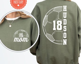 Custom Soccer Mom Sweatshirt, Personalized Game Day Crewneck, Sports Mama Apparel