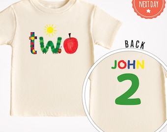Two Caterpillar Shirt - Second Birthday Hungry Caterpillar Tee - Two Hungry Caterpillar Tshirt - 2nd Birthday Shirt - 2nd Birthday Gift