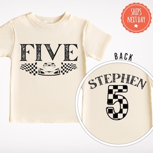 Race Car Birthday Shirt - Racing Birthday Boy TShirt - Race Birthday Outfit - Race Car Birthday Party Shirt - Custom Race Car Birthday Tee