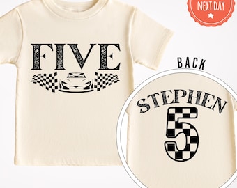 Race Car Birthday Shirt - Racing Birthday Boy TShirt - Race Birthday Outfit - Race Car Birthday Party Shirt - Custom Race Car Birthday Tee
