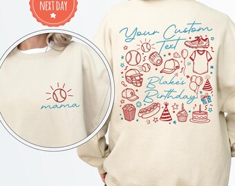 Baseball First Birthday Sweatshirt, 1st Bday Baseball Outfit, Sports Party