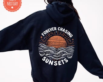 Sunset Sweatshirt - Beach Sweater - Beach Pullover- Oversized Beachy Crewneck - Coconut Girl Surf - Beach Outfit - Sunset Lover Gift