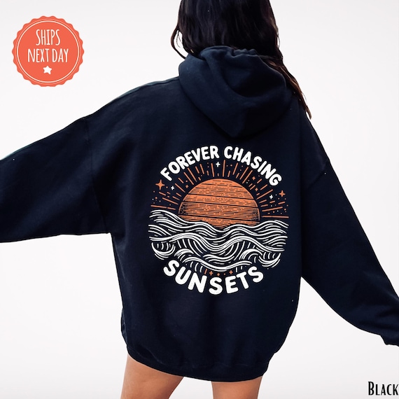 Sunset Sweatshirt - Beach Sweater - Beach Pullover- Oversized Beachy Crewneck - Coconut Girl Surf - Beach Outfit - Sunset Lover Gift