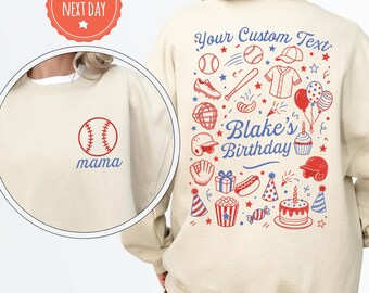 Baseball Birthday Sweatshirt, 1st Birthday Baseball Outfit, Matching Family Crewnecks, Sports Party