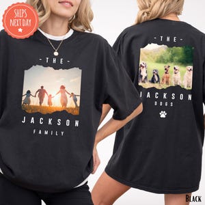 Personalised Photo Shirt - Custom Front Back Print Tshirt - Personalized Image And Text Shirt - Custom Shirt Birthday - Custom Photo