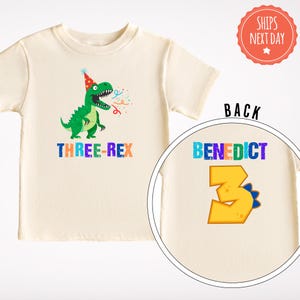 Three Rex Birthday Shirt - Dinosaur 3rd Birthday Shirt - Dinosaur Birthday Boy Tee Custom Dinosaur Birthday Party - 3 Rex Tshirt - Dino Tee