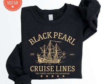 Shadow Pearl Cruise Sweatshirt – Vintage Pirate Ship – Funny Cruise Line – Caribbean Vacation Sweater – Ship Lover Gift - Pirates Crewneck