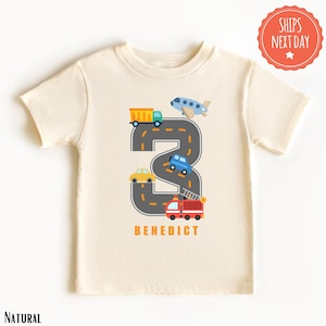 Transportation Vehicles Birthday Shirt - Boys Vehicles Birthday Tshirt - Transportation Theme Birthday Shirt - Birthday Boy Tshirt
