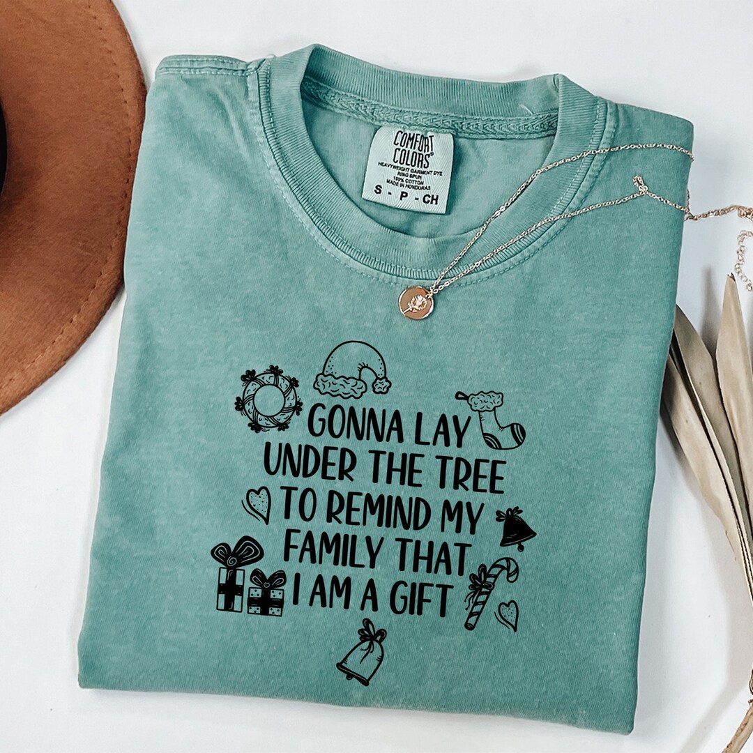 Santa Shirt Mens Christmas Tree Lay Under the Tree Xmas Etsy