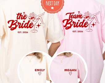 Bride & Crew Matching Shirts, Personalized Bachelorette Tee, Hen Party, Bridal Shower