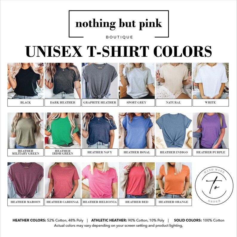 a women's t - shirt with different colors
