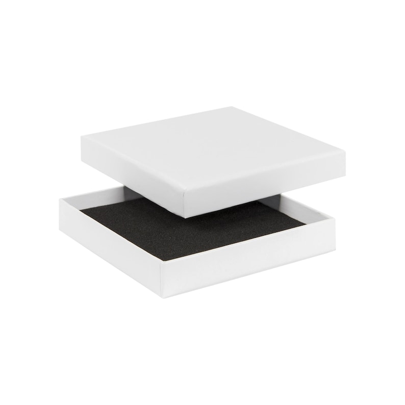 Luxury Jewellery Gift Boxes with Foam Insert– Jewellery Gift Box for Bracelets, Elegant Display Case, Christmas Gift Boxes - 100x100x17mm White