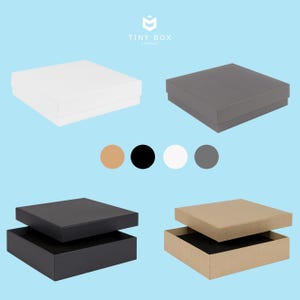 Necklace Box Luxury Square Choker Case with Soft Velvet Interior – Elegant Jewellery Storage Gift Box for Christmas - 16 x 16 x 4cm