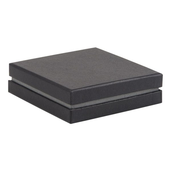 Black and Grey Bangle Gift Box - 93 x 93 x 25m - luxury velvet topped foam insert