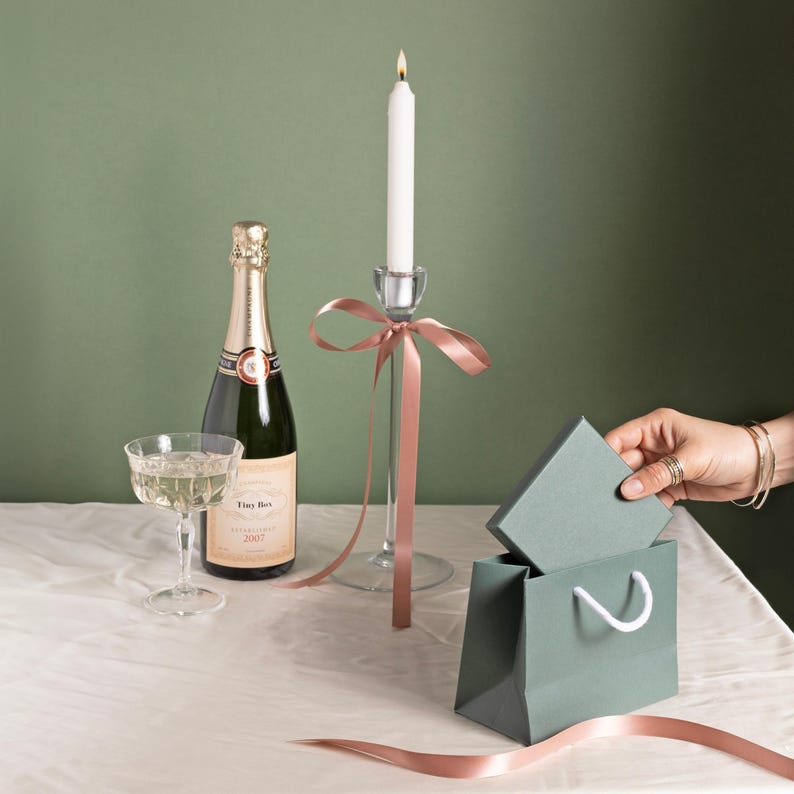 Small Gift Bags - Landscape Recycled Luxury Paper Bag with Rope Handles, Christmas, Wedding & Corporate Gifting in Various Bright Colours image 2