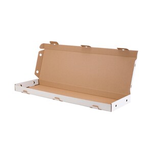 Flower Mailing Boxes Thin & Reversible | Eco Friendly Kraft or White Shipping Boxes for Florists and Valentines Gifts - 590 x 175 x 34 mm image 6