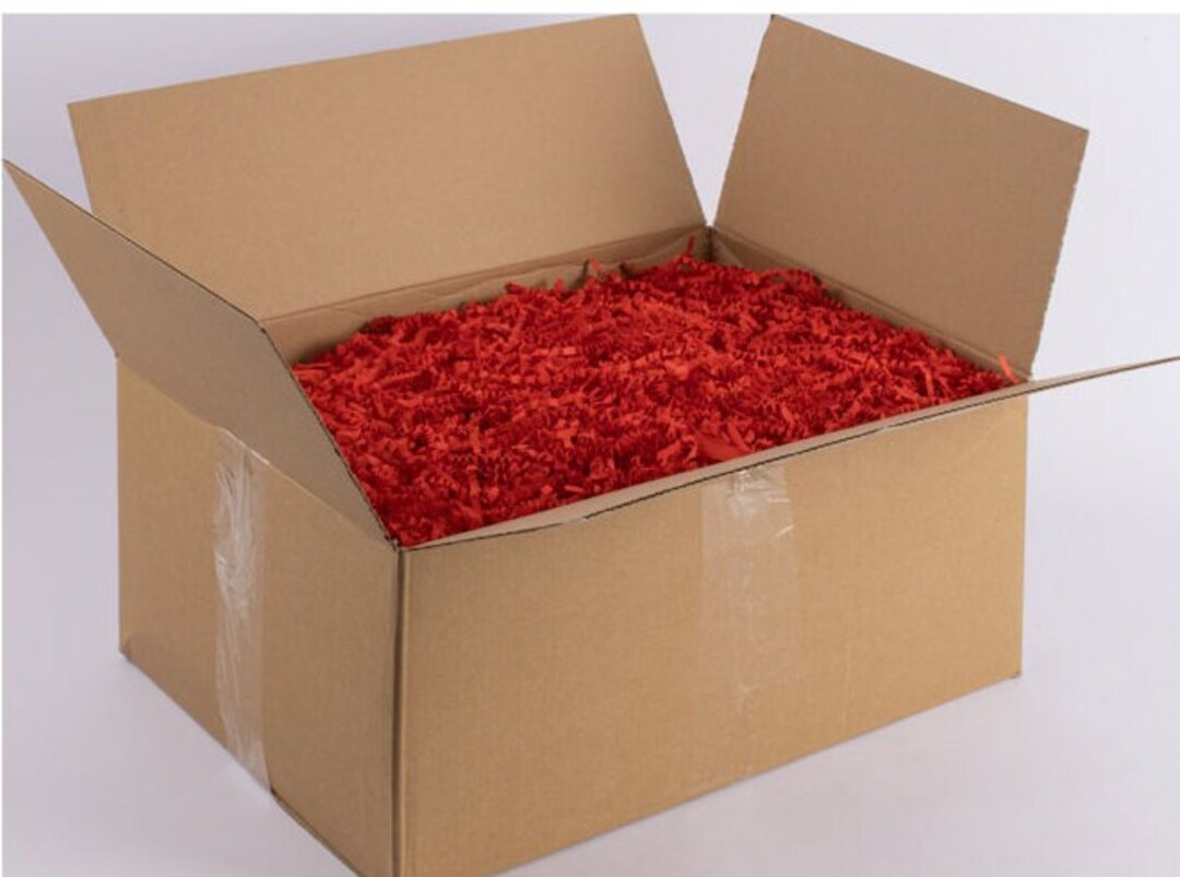 Red Shredded Zig Zag Paper 1kg Box Filler Etsy