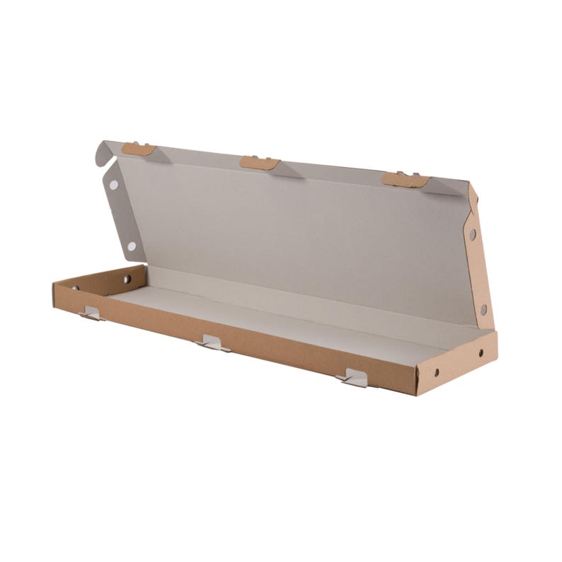 Flower Mailing Boxes Thin & Reversible | Eco Friendly Kraft or White Shipping Boxes for Florists and Valentines Gifts - 590 x 175 x 34 mm image 3