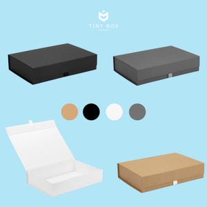Luxury Gift Boxes - Magnetic Closure Box for Wedding & Bridesmaid Gifts, Christmas Hamper Box for and Photography - (A4) 310x220x65mm image 2