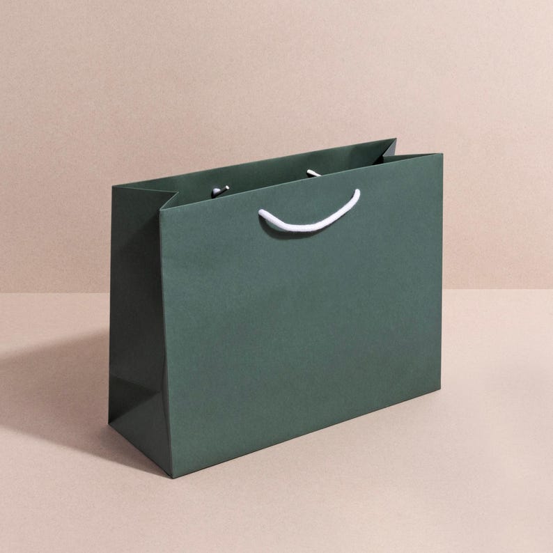Bolsas de regalo grandes: bolsas de papel ecológicas de lujo con asas de cuerda, ideales para bodas, Navidad y regalos corporativos en colores brillantes. imagen 1