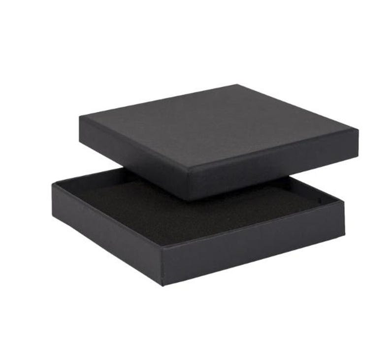 Luxury Jewellery Gift Boxes with Foam Insert– Jewellery Gift Box for Bracelets, Elegant Display Case, Christmas Gift Boxes - 100x100x17mm Black