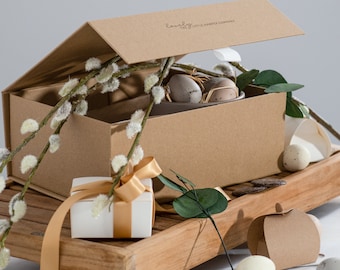 Caja de regalo magnética, caja de presentación de lujo para Navidad, bodas, damas de honor, propuestas de matrimonio y recuerdos. Múltiples tamaños y usos.