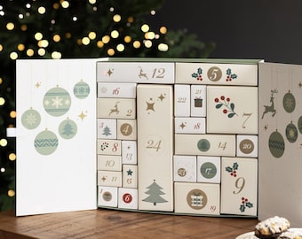 Christmas Advent Calendars - 24 Day Surprises, Christmas Holiday Countdown Gift, Various Designs for Family Fun & Gift Ideas - 33.2x33.2x7.8